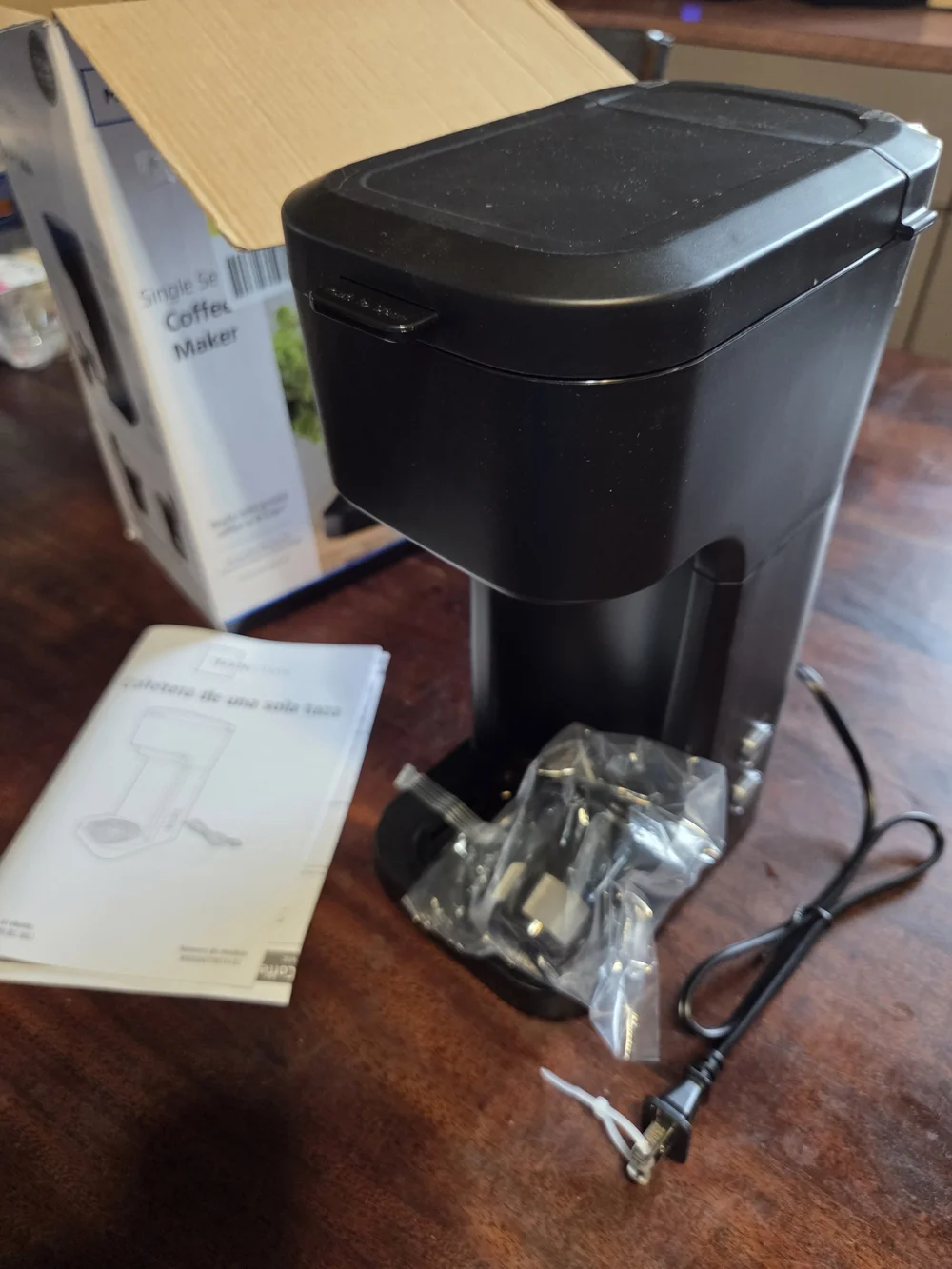 Nib Mainstays Black Single-Serve Coffee Brewer